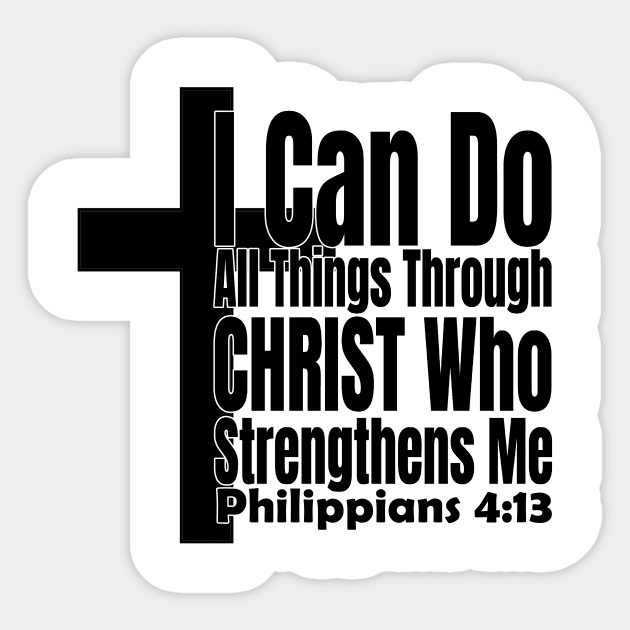 I Can Do All Things Philippians 4:13 Sticker by KSMusselman